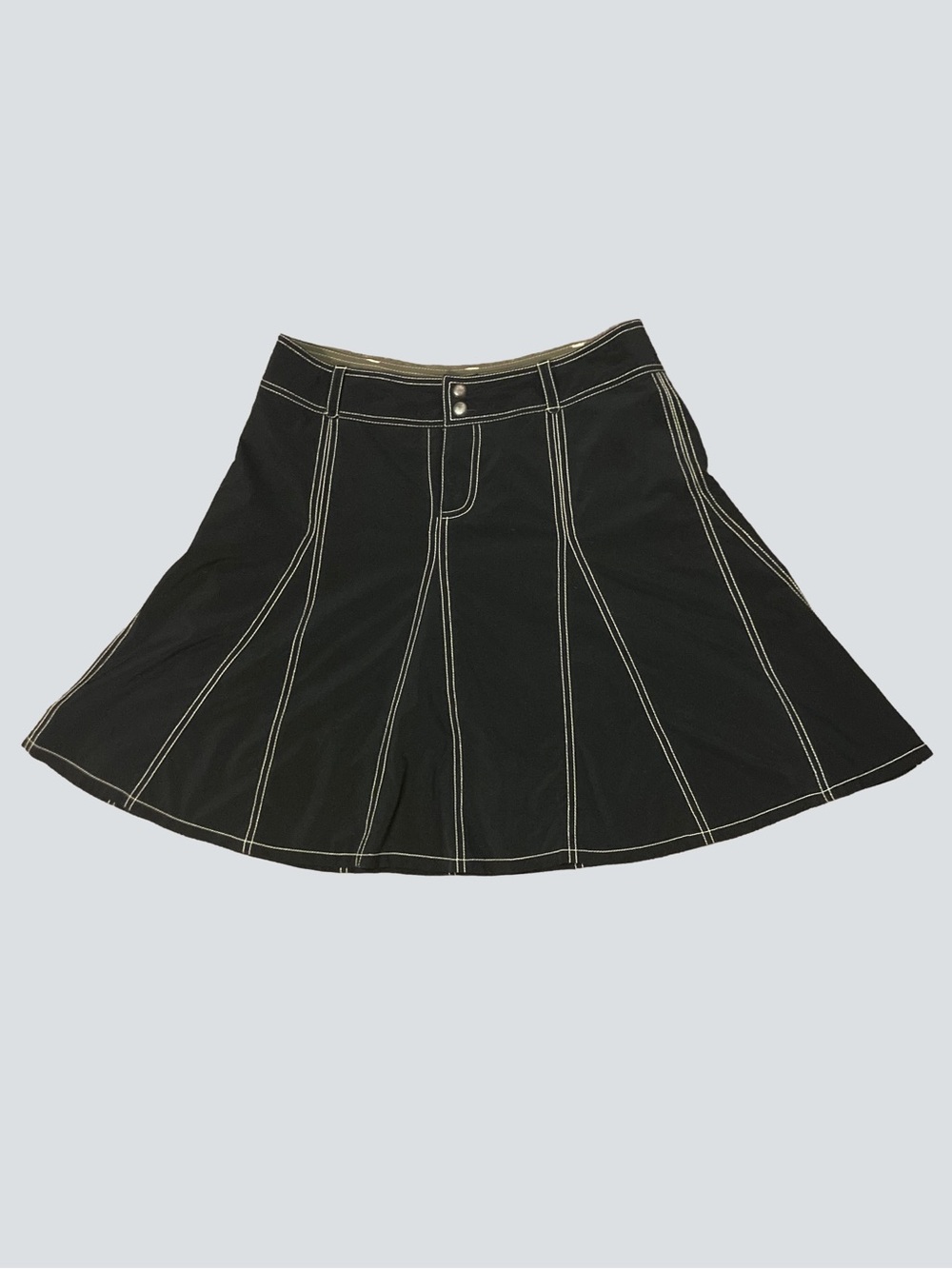 Athleta Black Whatever A-Line Skort Sz 10, High Rise Grunge Skater Kilt vibes